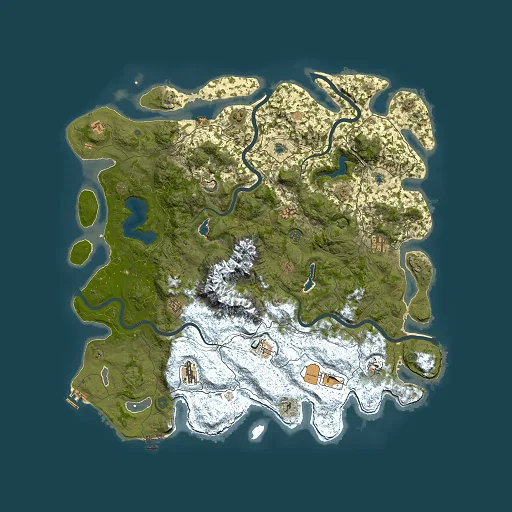 Rust map seed 1490883700, 5500x5500m top-down preview