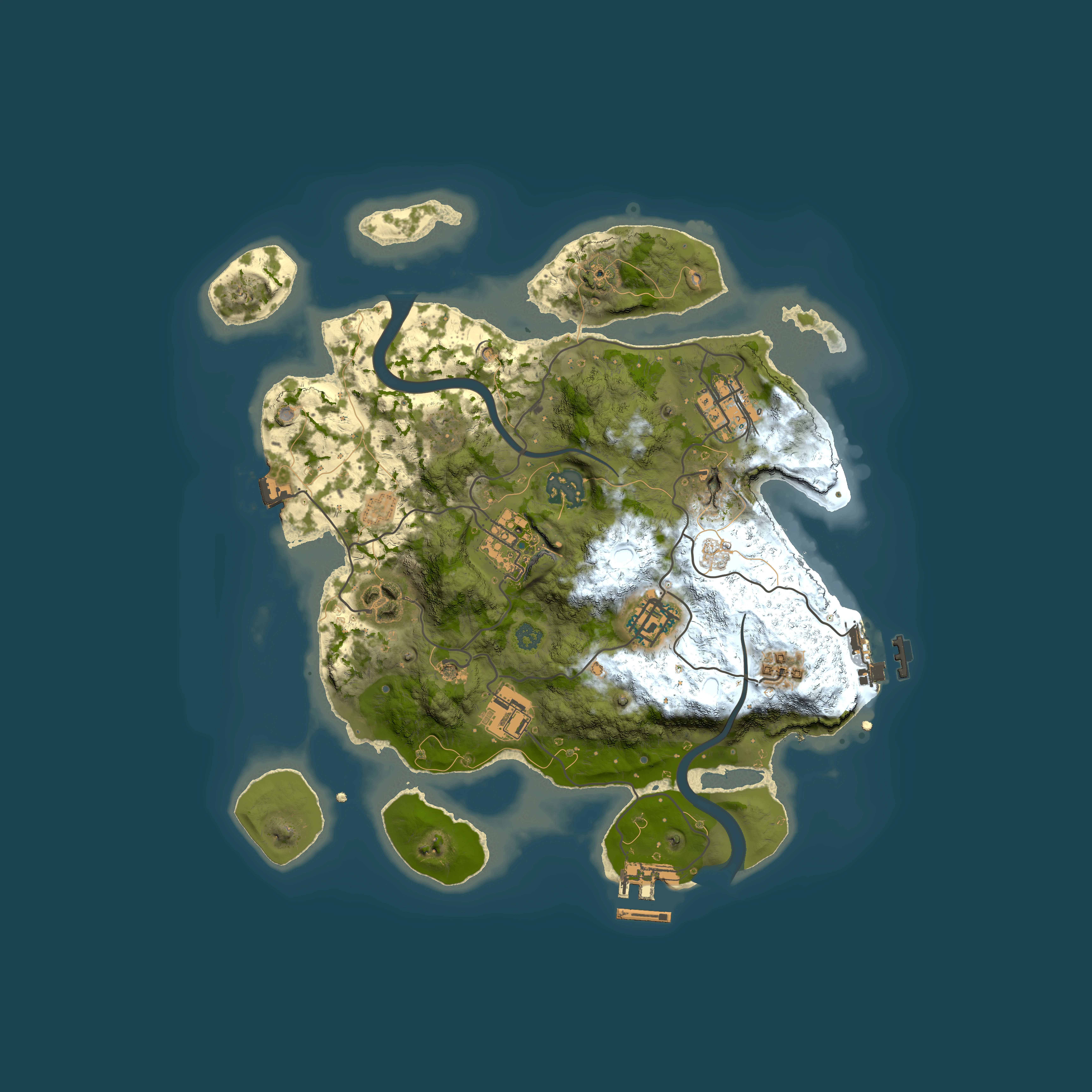 Full top-down render of Rust map seed 59435804, 3000x3000m