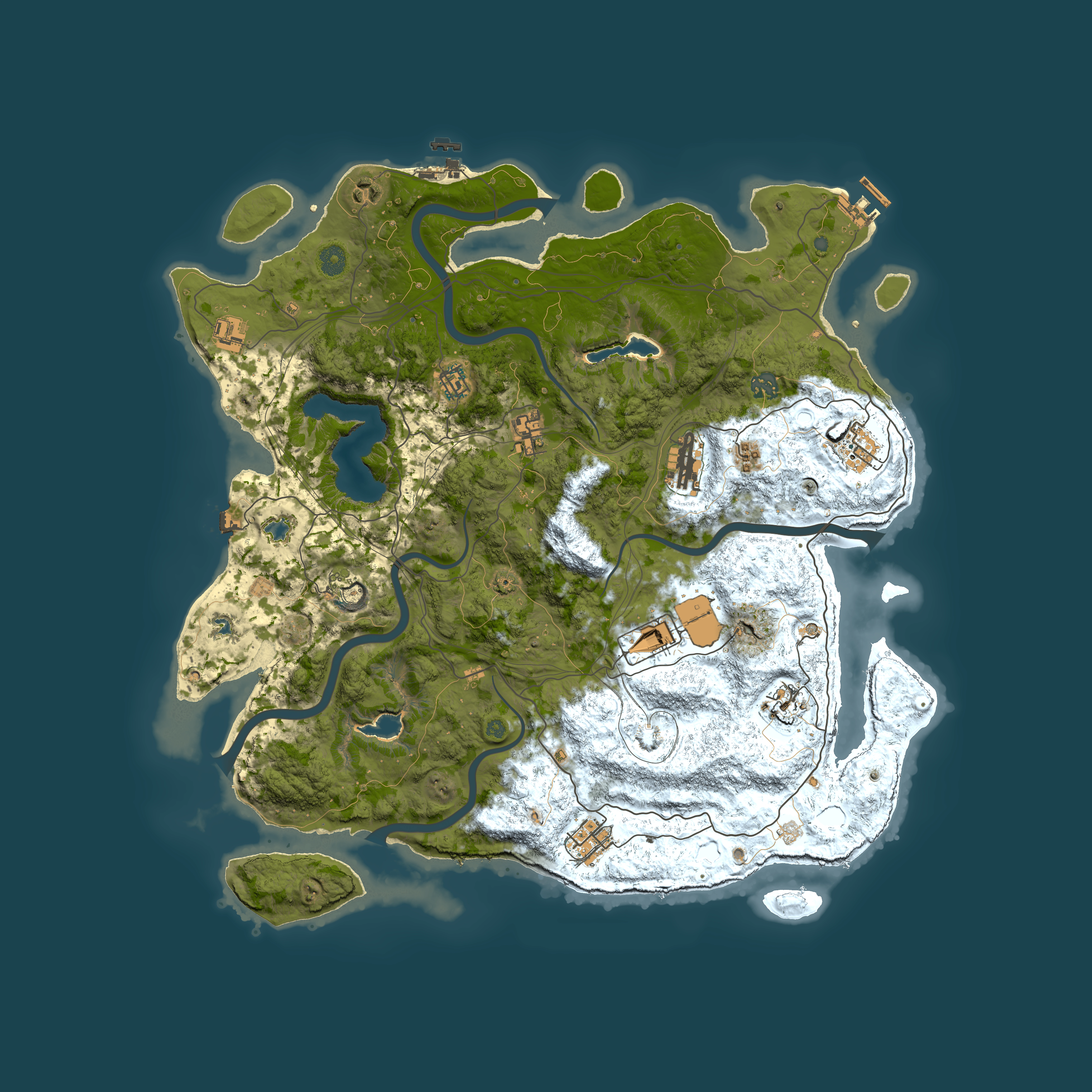 Full top-down render of Rust map seed 560449296, 4500x4500m