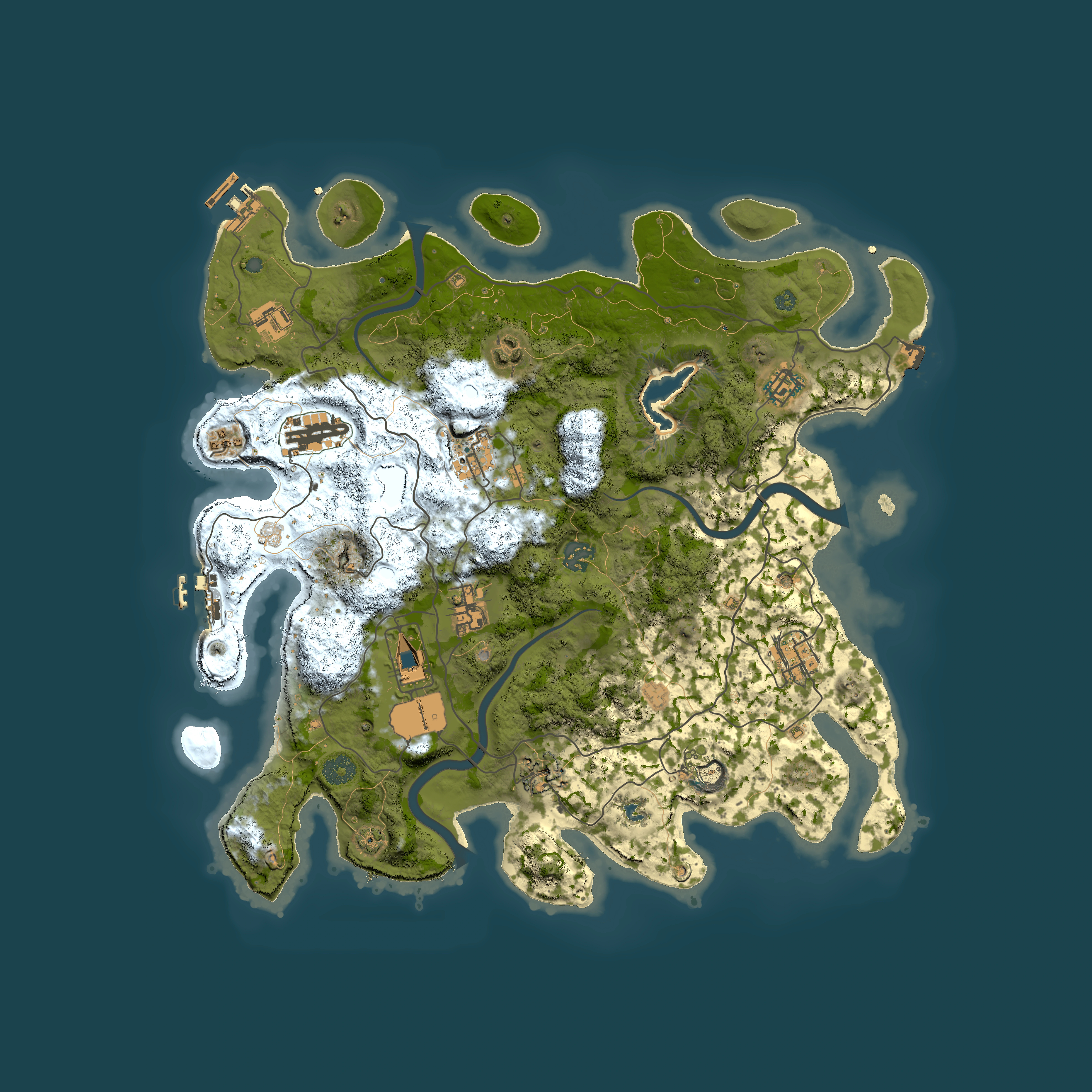 Full top-down render of Rust map seed 1170087644, 4000x4000m