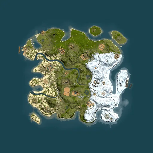 Rust map seed 948666846, 3500x3500m top-down preview
