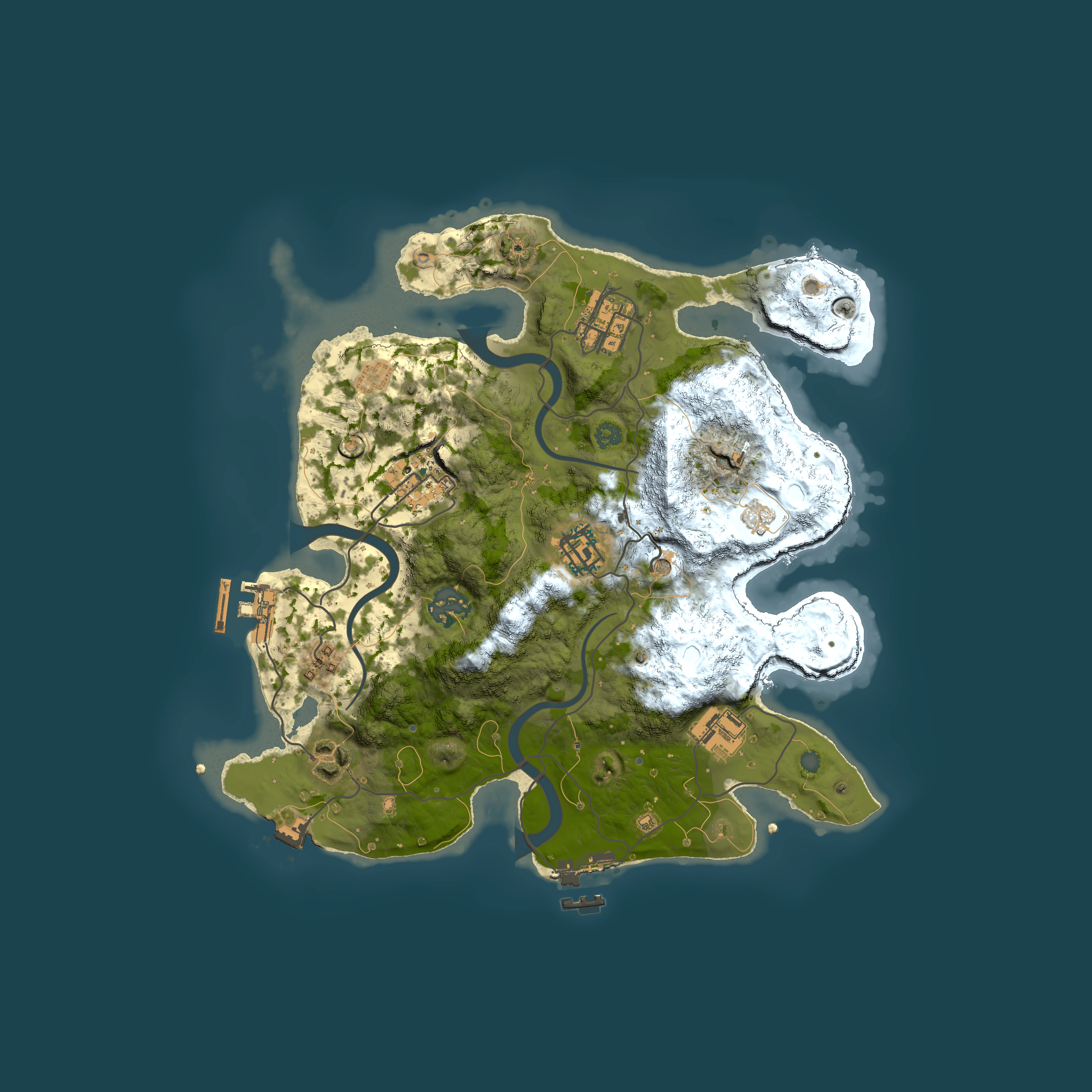 Full top-down render of Rust map seed 978983000, 3000x3000m