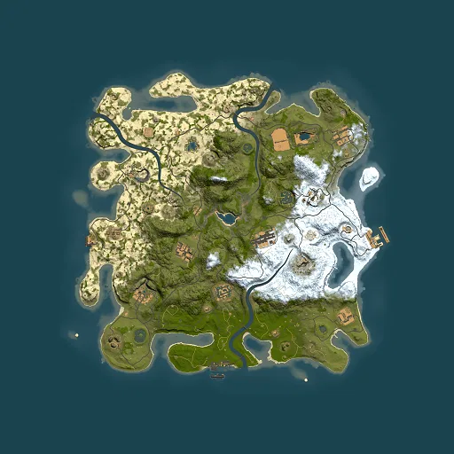 Rust map seed 510132077, 4000x4000m top-down preview