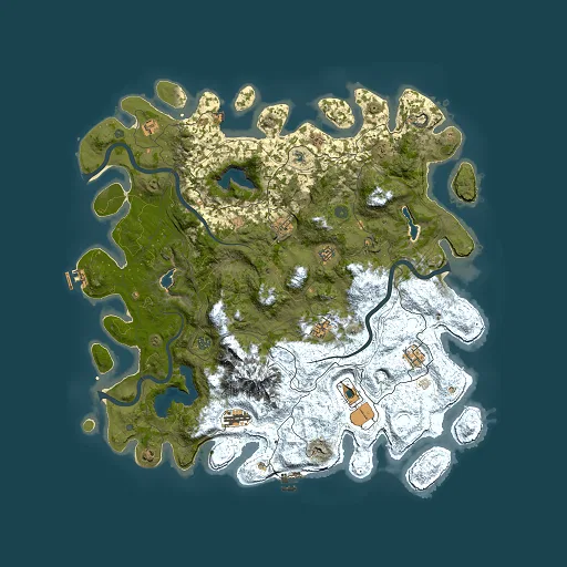 Rust map seed 1676108268, 5000x5000m top-down preview