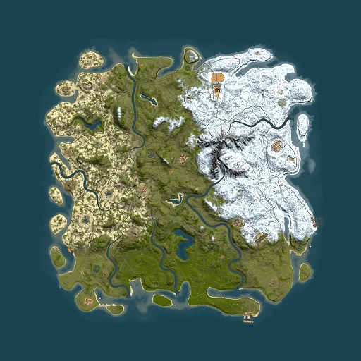 Rust map seed 951390781, 6000x6000m top-down preview