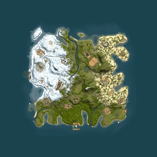 Rust map seed 1131745102, 3500x3500m top-down preview