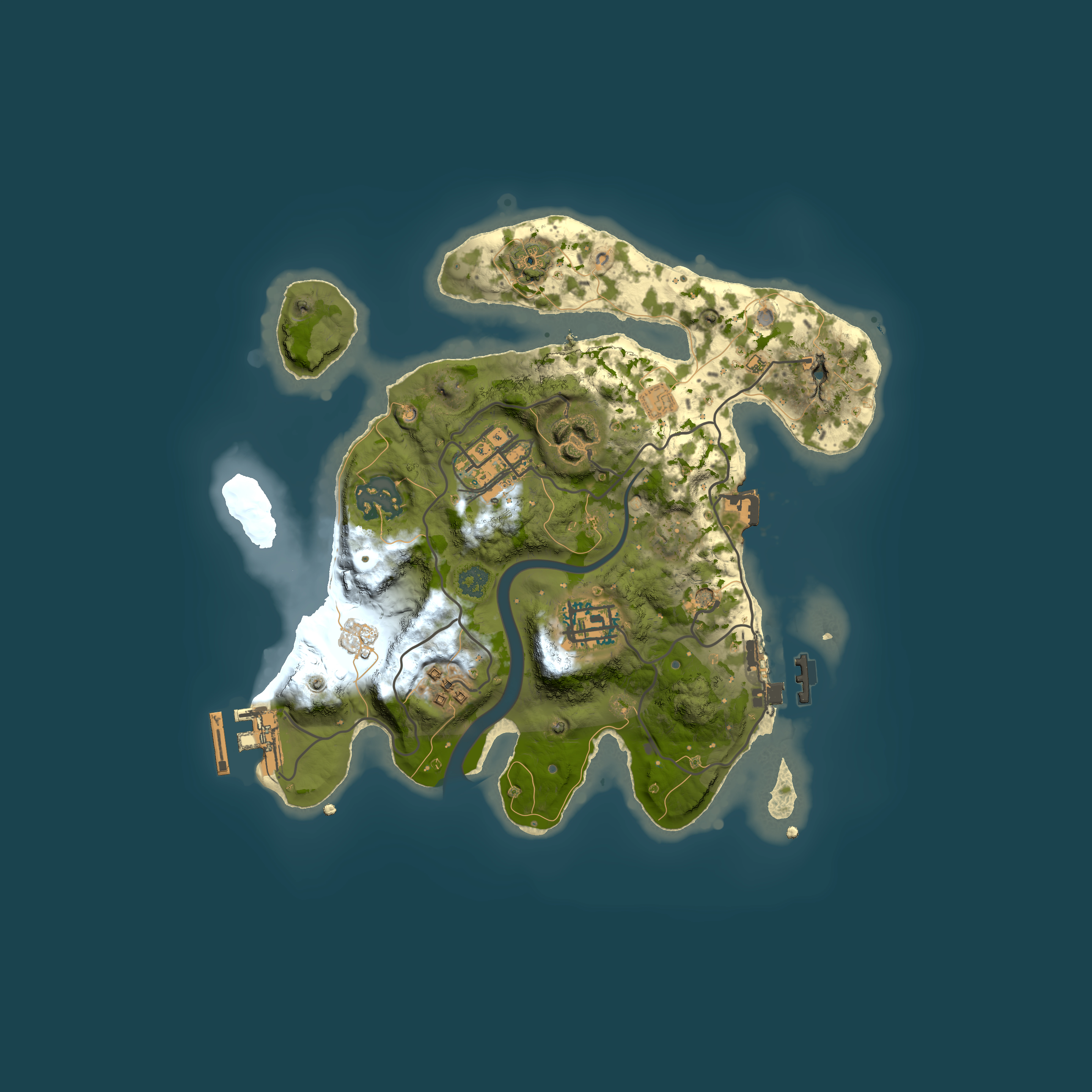 Full top-down render of Rust map seed 186520865, 2500x2500m