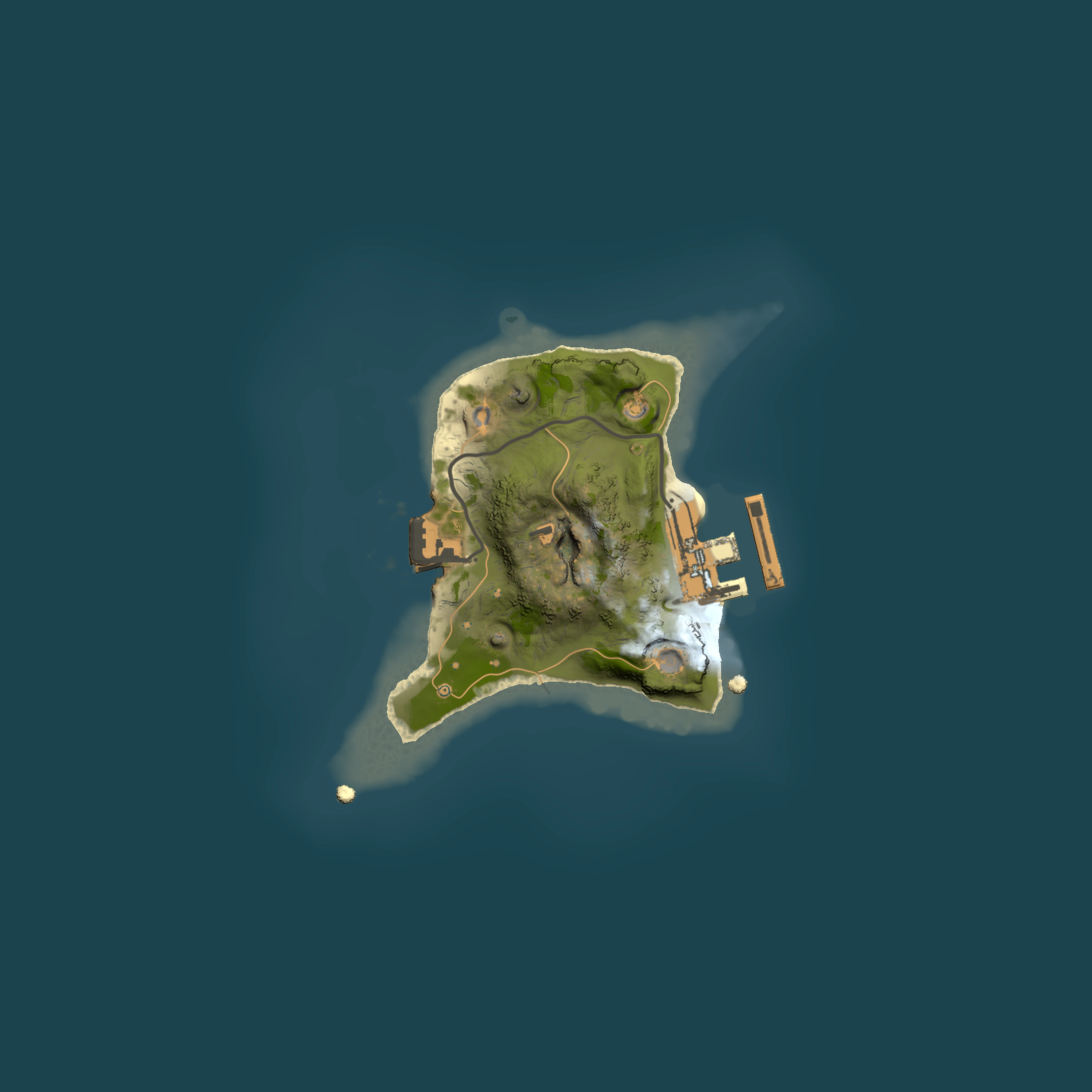 Full top-down render of Rust map seed 218765238, 1500x1500m