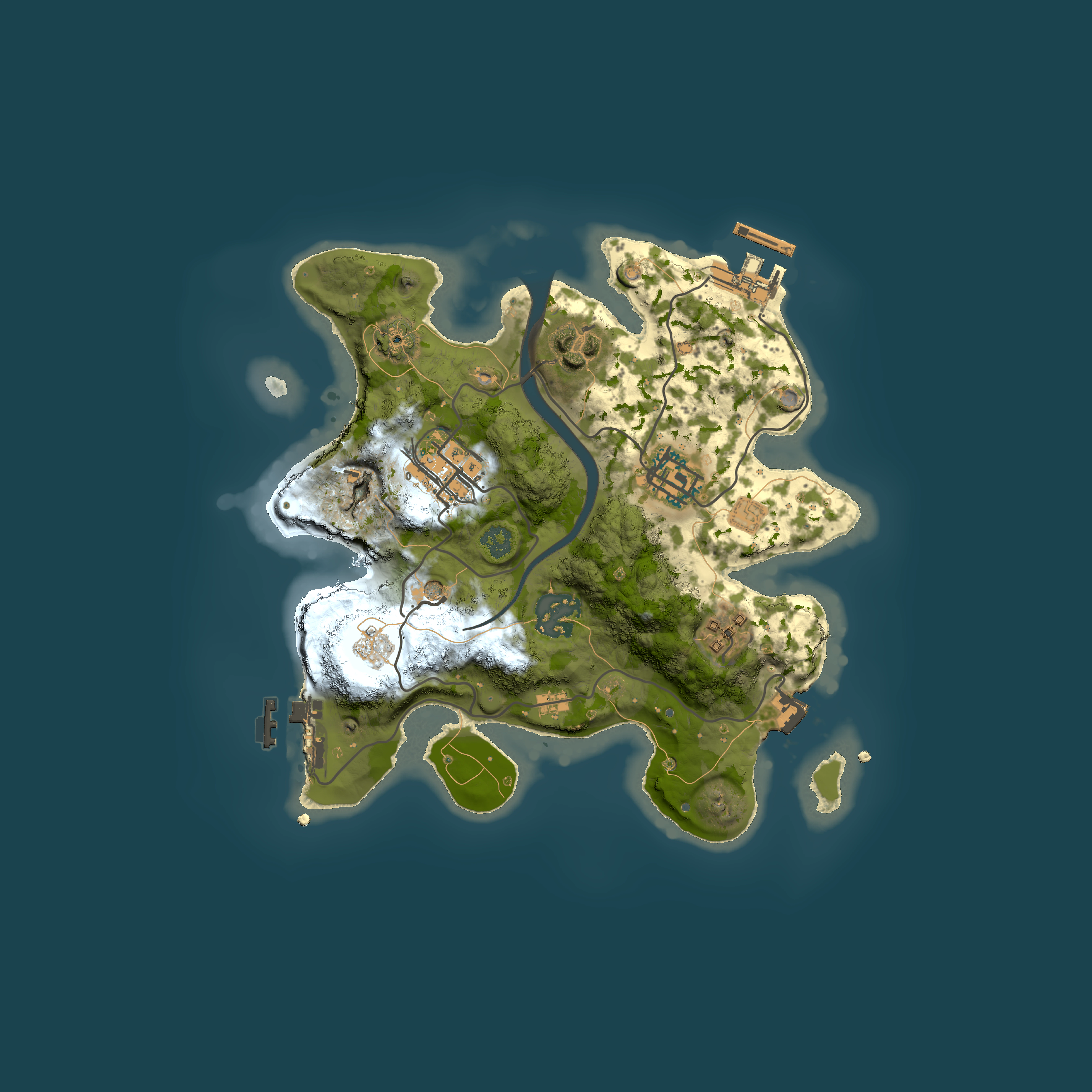 Full top-down render of Rust map seed 627850336, 2500x2500m