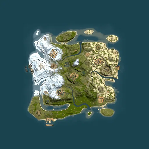 Rust map seed 663376713, 3000x3000m top-down preview