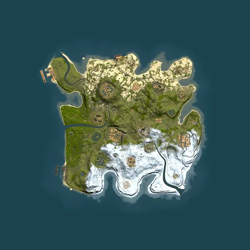 Rust map seed 2045727929, 3000x3000m top-down preview