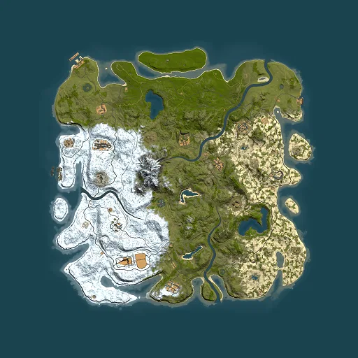 Rust map seed 982901132, 5000x5000m top-down preview