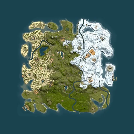 Rust map seed 1283160261, 4500x4500m top-down preview