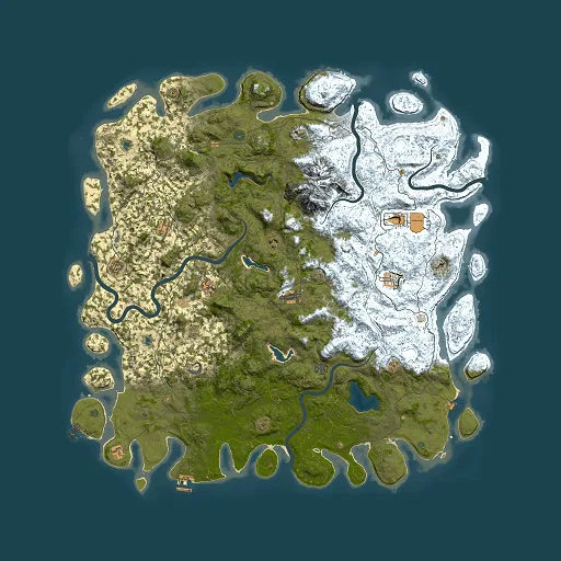 Rust map seed 613006220, 6000x6000m top-down preview