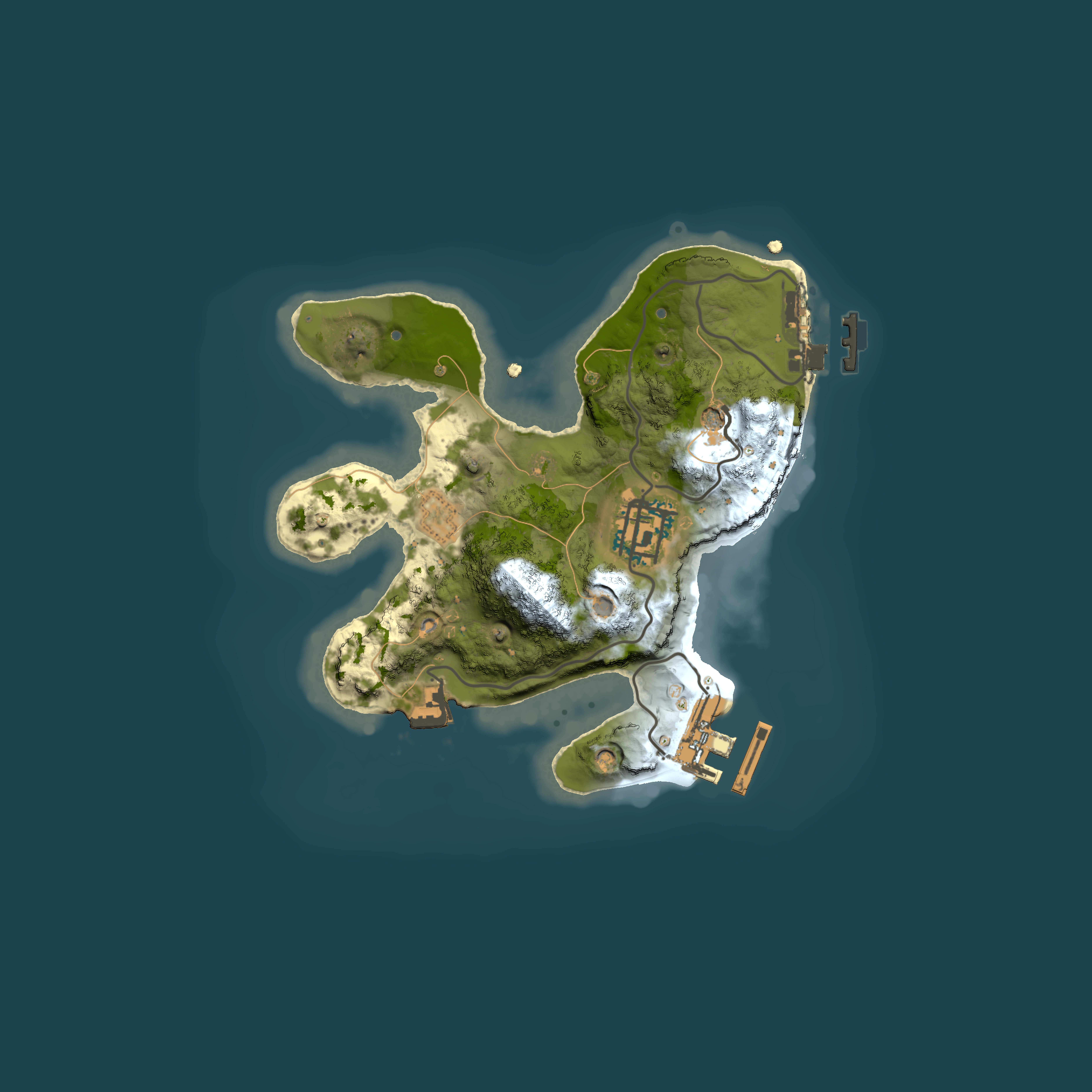 Full top-down render of Rust map seed 1774032383, 2000x2000m