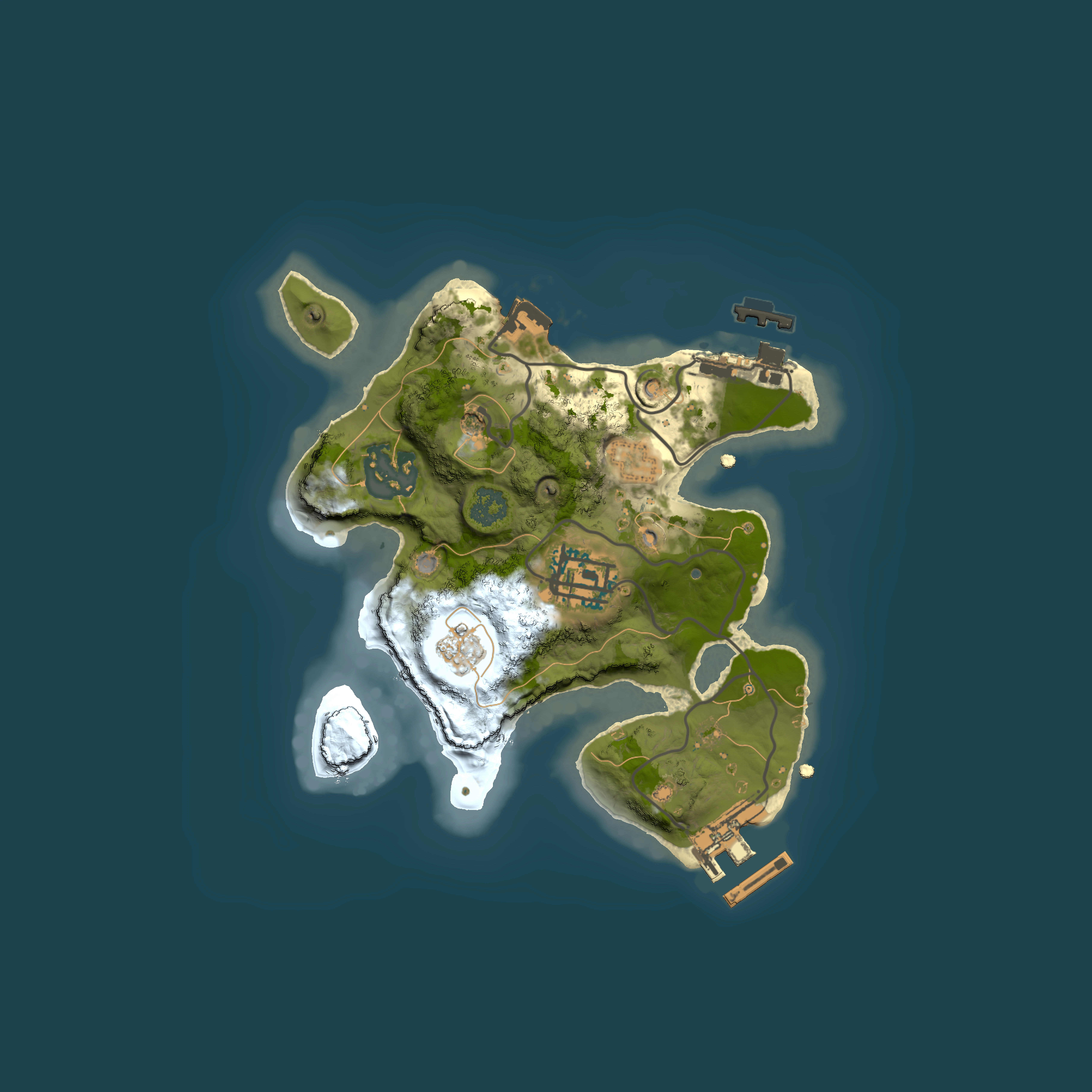 Full top-down render of Rust map seed 100659780, 2000x2000m