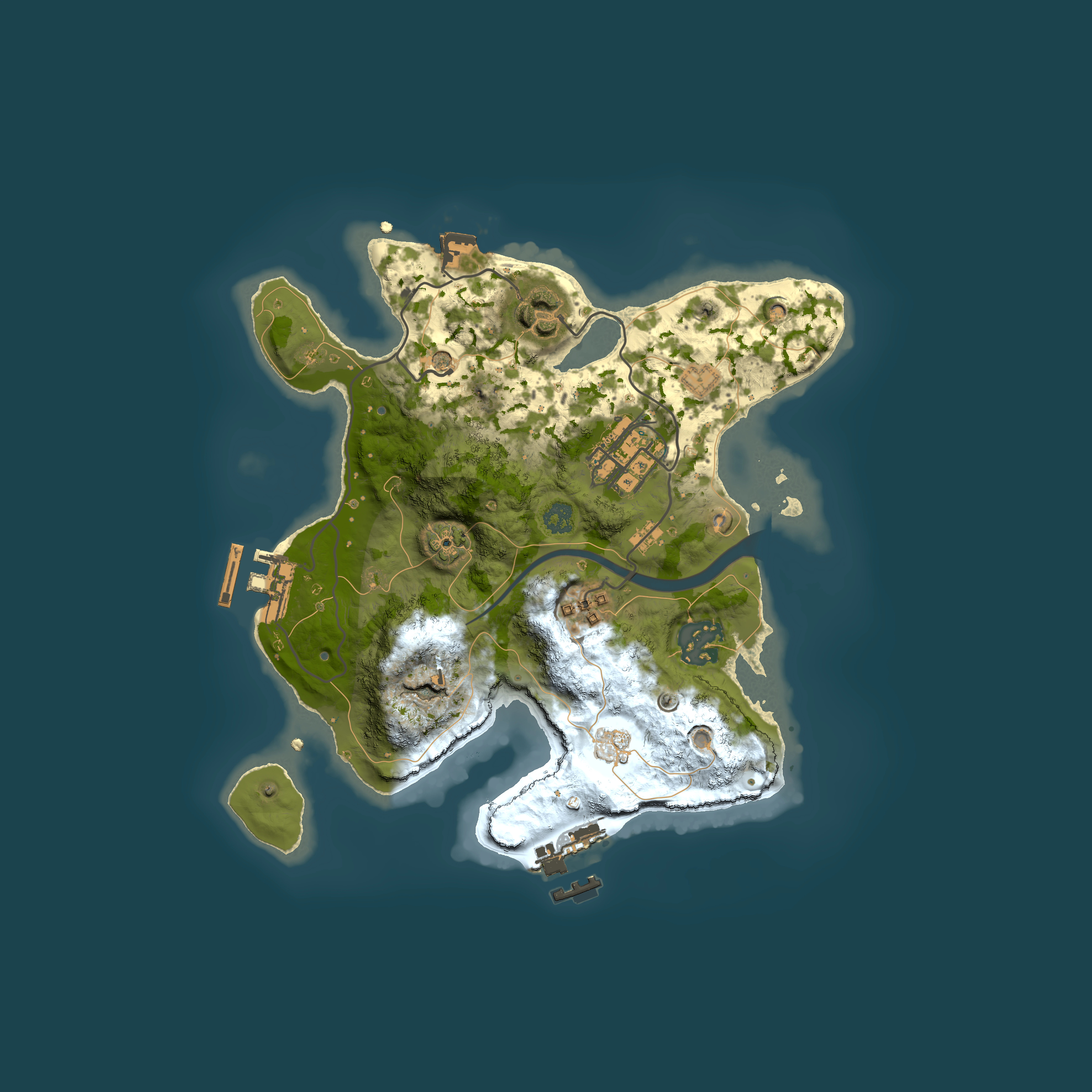 Full top-down render of Rust map seed 811782728, 2500x2500m