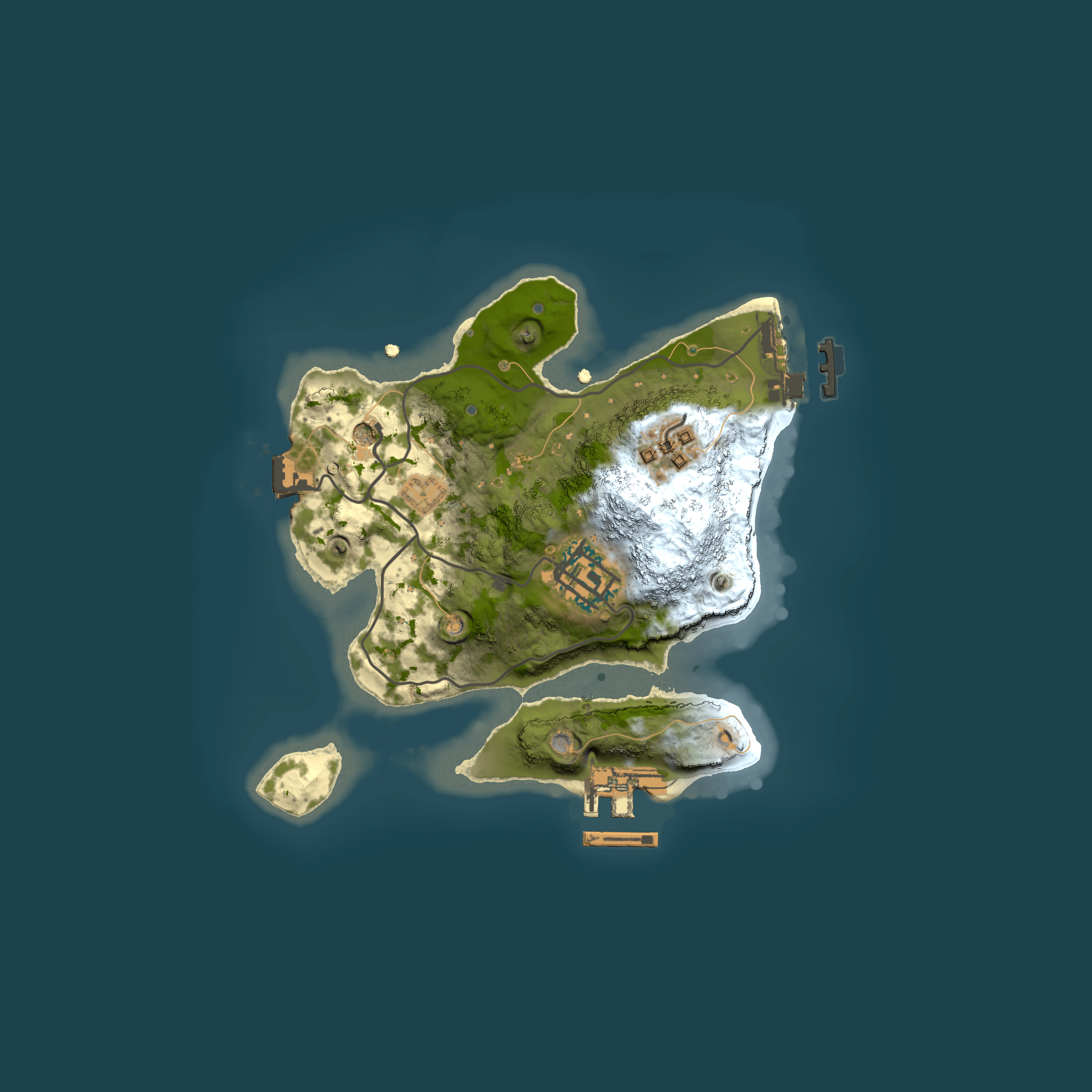 Full top-down render of Rust map seed 180916110, 2000x2000m
