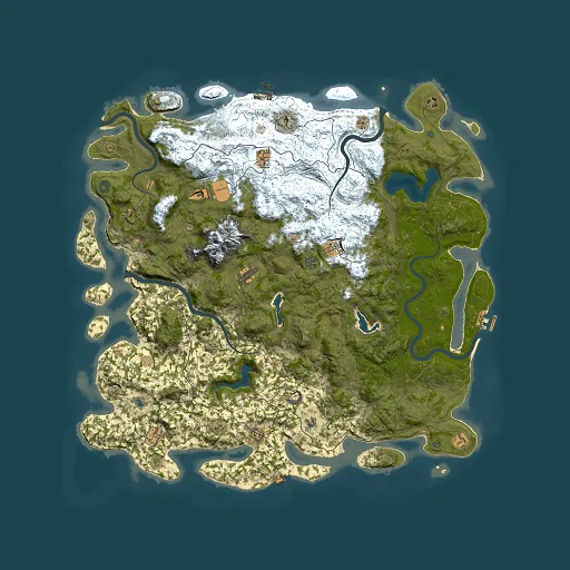 Rust map seed 1891611626, 5500x5500m top-down preview