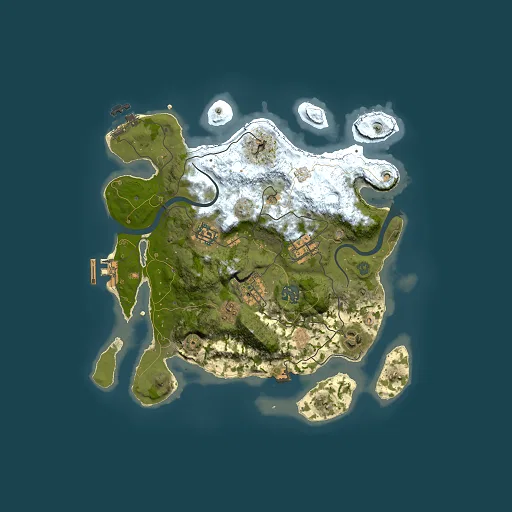 Rust map seed 1906452475, 3000x3000m top-down preview