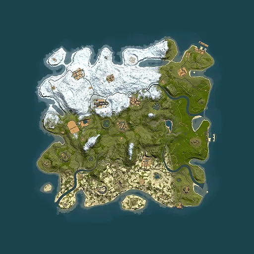 Rust map seed 1701028631, 4000x4000m top-down preview
