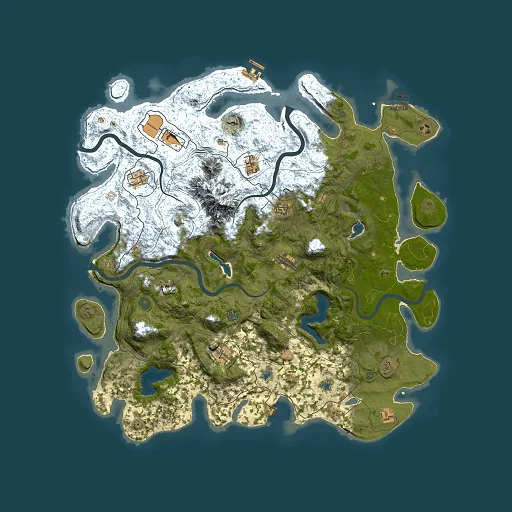 Rust map seed 2071802317, 5000x5000m top-down preview