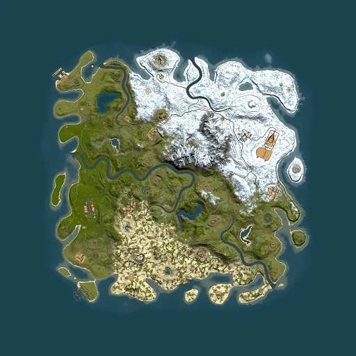 Rust map seed 1475179501, 5000x5000m top-down preview