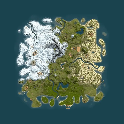 Rust map seed 1363248213, 5000x5000m top-down preview