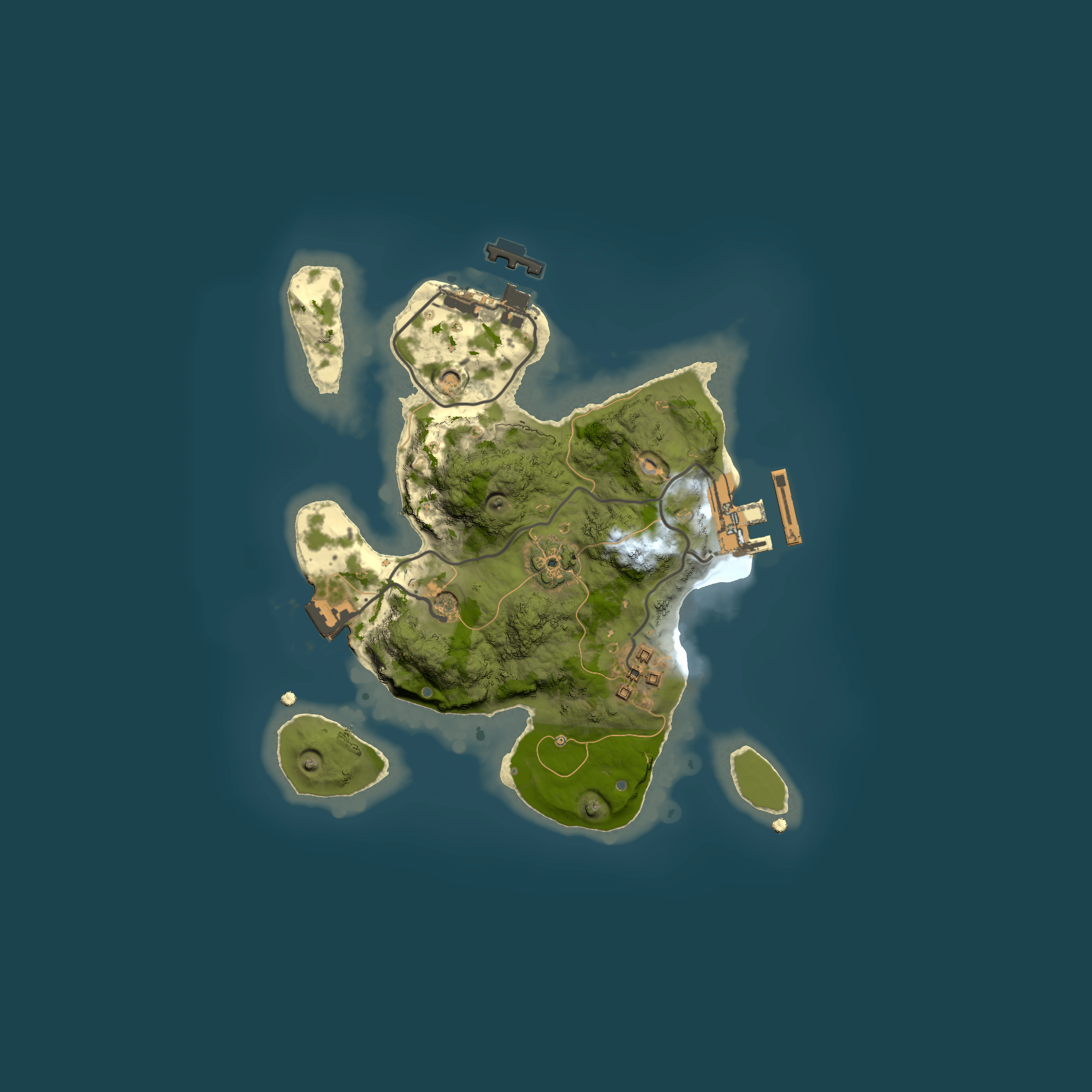 Full top-down render of Rust map seed 549833077, 2000x2000m