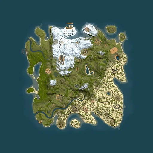 Rust map seed 514392318, 4000x4000m top-down preview