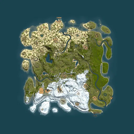 Rust map seed 500899057, 4500x4500m top-down preview