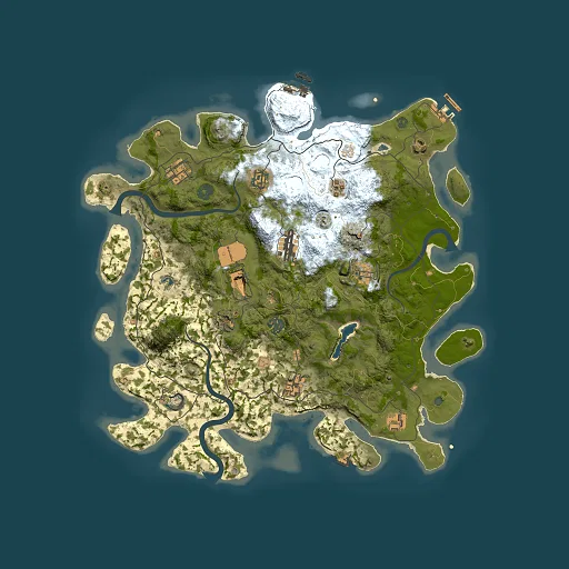 Rust map seed 709102078, 4000x4000m top-down preview