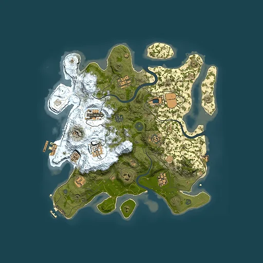 Rust map seed 900257395, 3500x3500m top-down preview