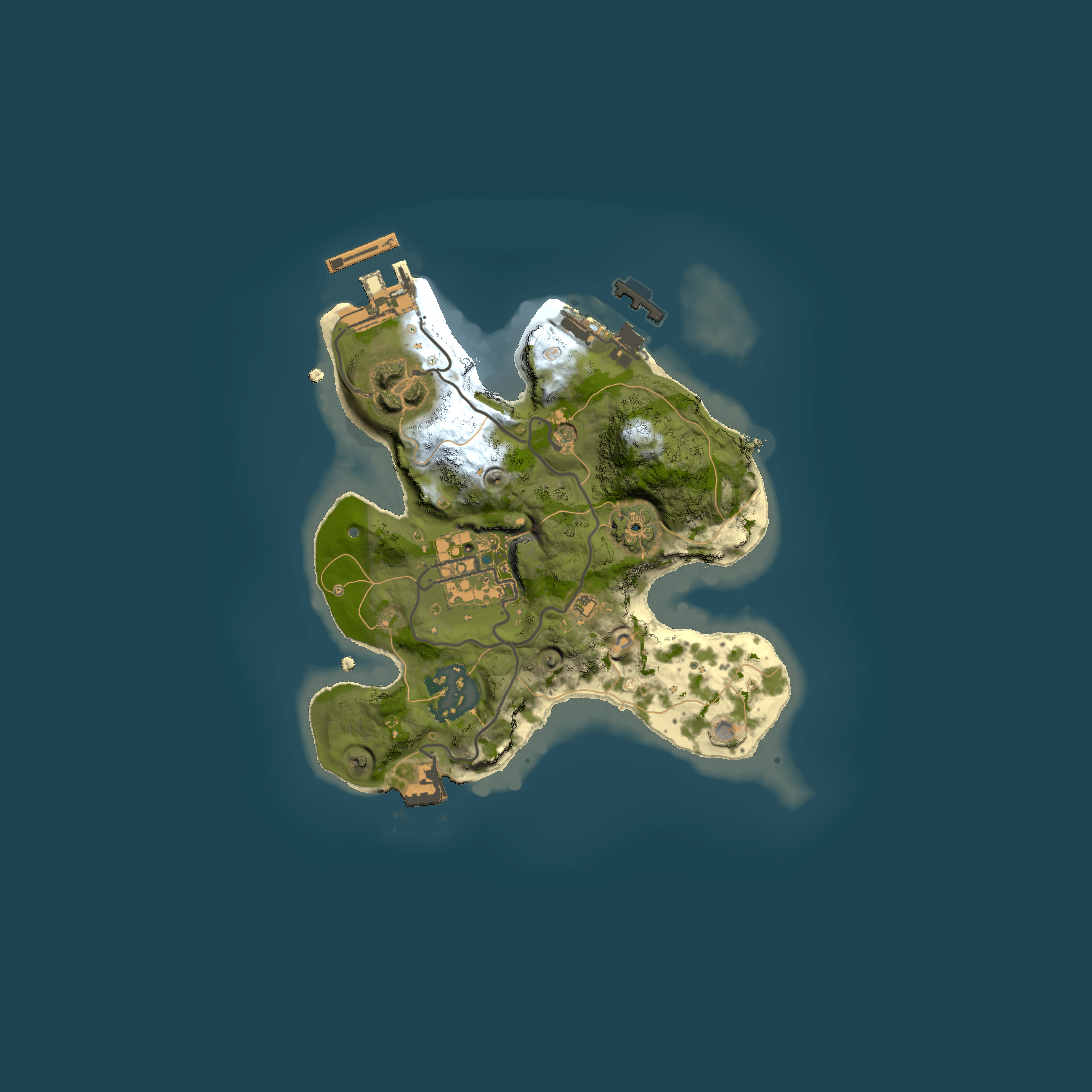 Full top-down render of Rust map seed 1656242633, 2000x2000m