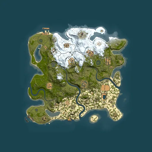 Rust map seed 99132112, 3500x3500m top-down preview