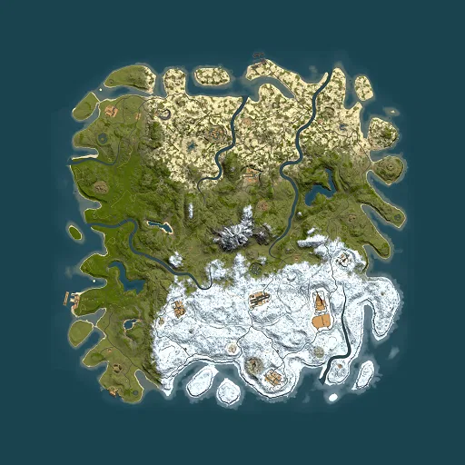 Rust map seed 264409535, 5500x5500m top-down preview