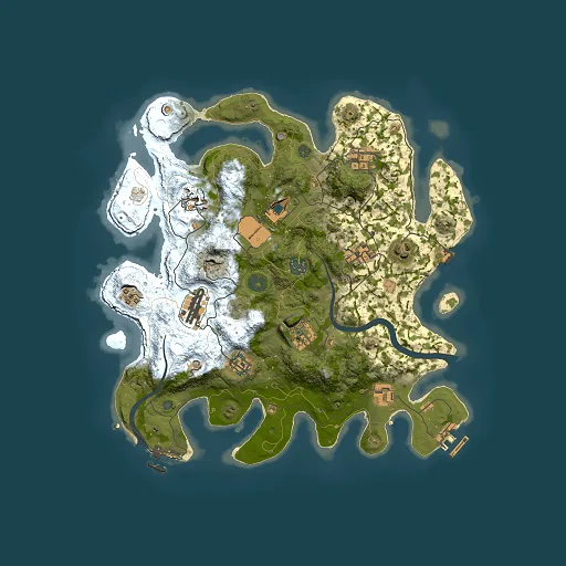 Rust map seed 1193787286, 3500x3500m top-down preview