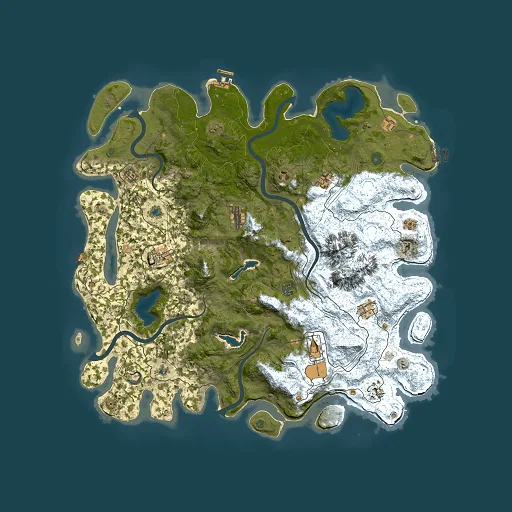 Rust map seed 1445932975, 5000x5000m top-down preview