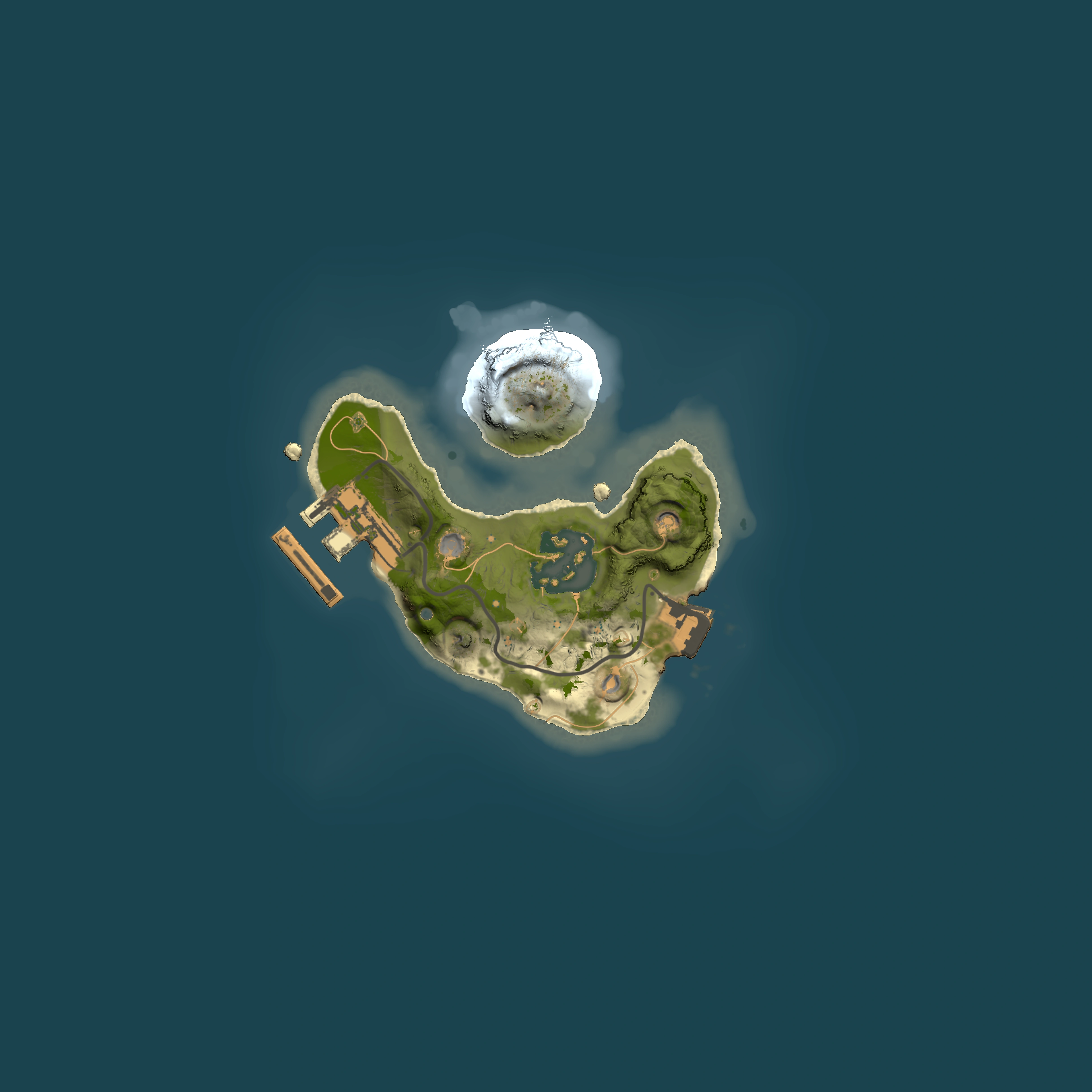 Full top-down render of Rust map seed 1815758182, 1500x1500m