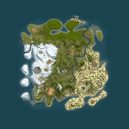 Rust map seed 93819495, 4000x4000m top-down preview