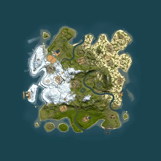 Rust map seed 750033768, 3500x3500m top-down preview