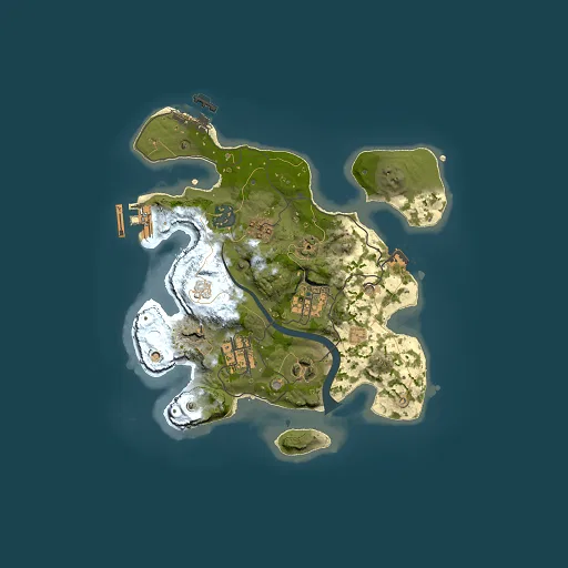 Rust map seed 428050119, 2500x2500m top-down preview