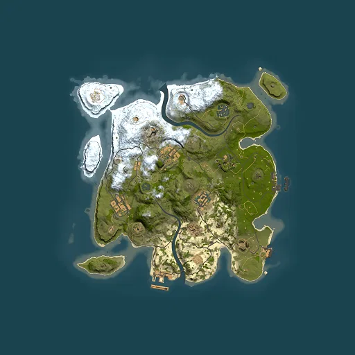 Rust map seed 1447555746, 3000x3000m top-down preview
