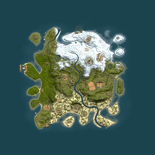 Rust map seed 1526224589, 3500x3500m top-down preview
