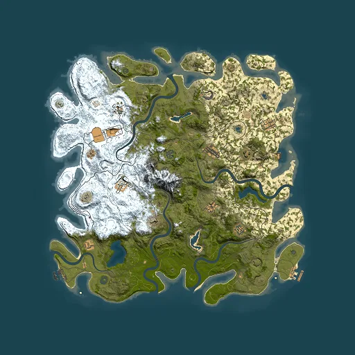 Rust map seed 303642862, 5000x5000m top-down preview