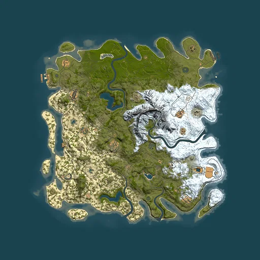 Rust map seed 651921690, 5000x5000m top-down preview