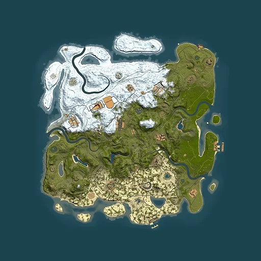 Rust map seed 1429543350, 4500x4500m top-down preview