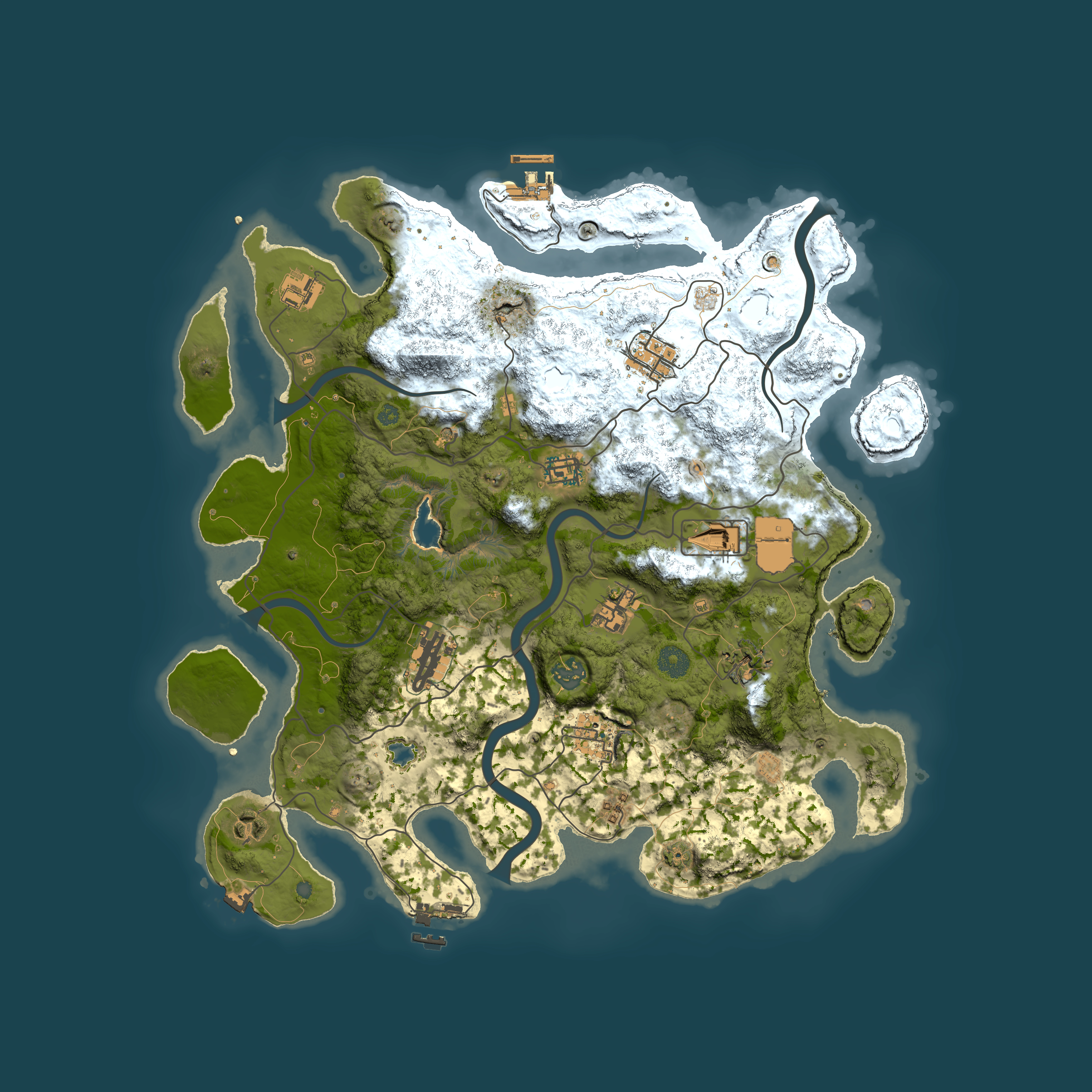 Full top-down render of Rust map seed 961428217, 4000x4000m
