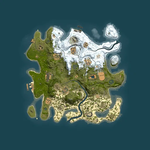 Rust map seed 674591348, 3500x3500m top-down preview