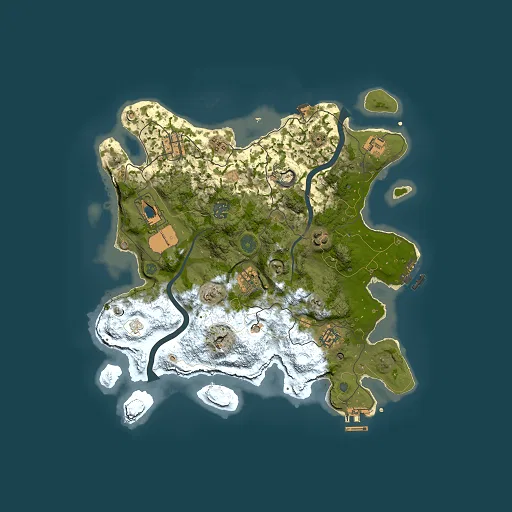 Rust map seed 286332912, 3500x3500m top-down preview